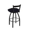 Holland Bar Stool Co 30" Low Back Swivel Bar Stool, Black Wrinkle, Canter Twilight Seat 82130BW002 - alternate 4